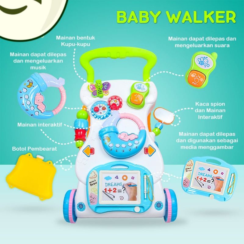 Spacebaby Activity Baby Walker SB 8106 // Push Walker Baby