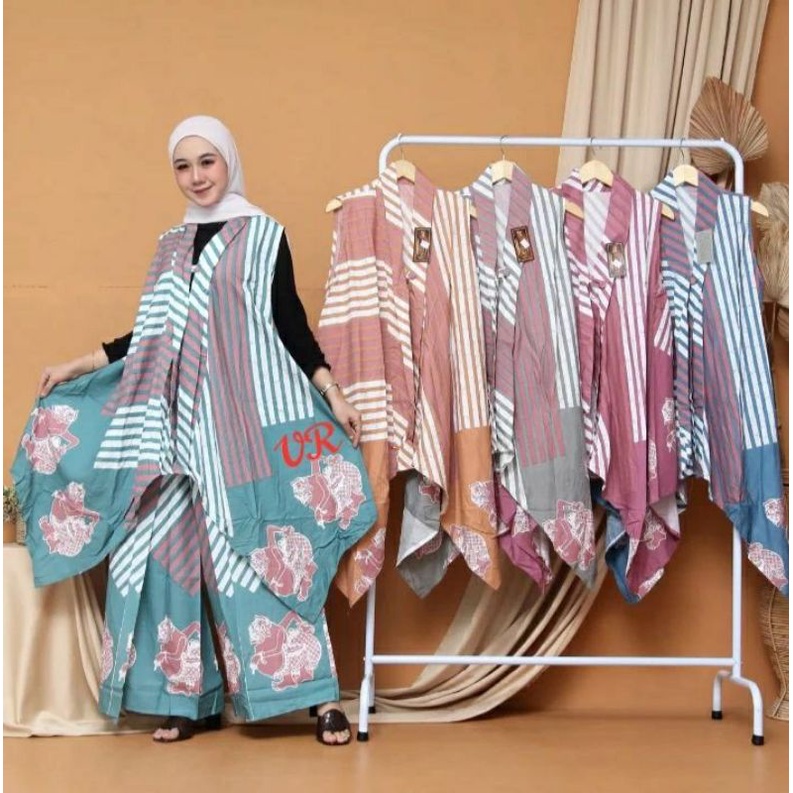 Setelan outer kulot/setelan outer/setelan kulot/setelan batik/setelan vest/vest batik/kulot batik/pa