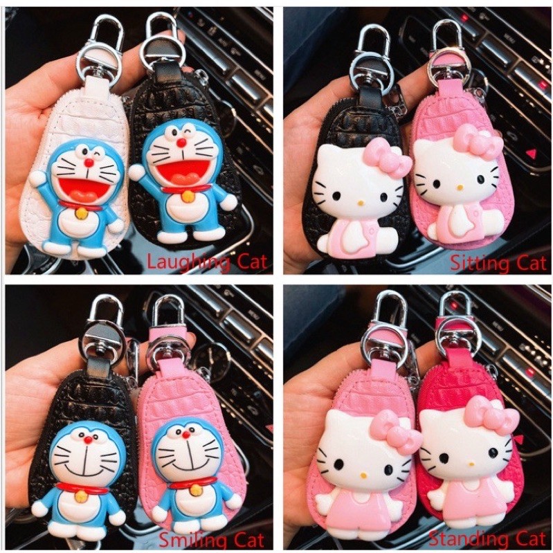 dompet gantungan kunci mobil hello kitty doraemon pooh minnie