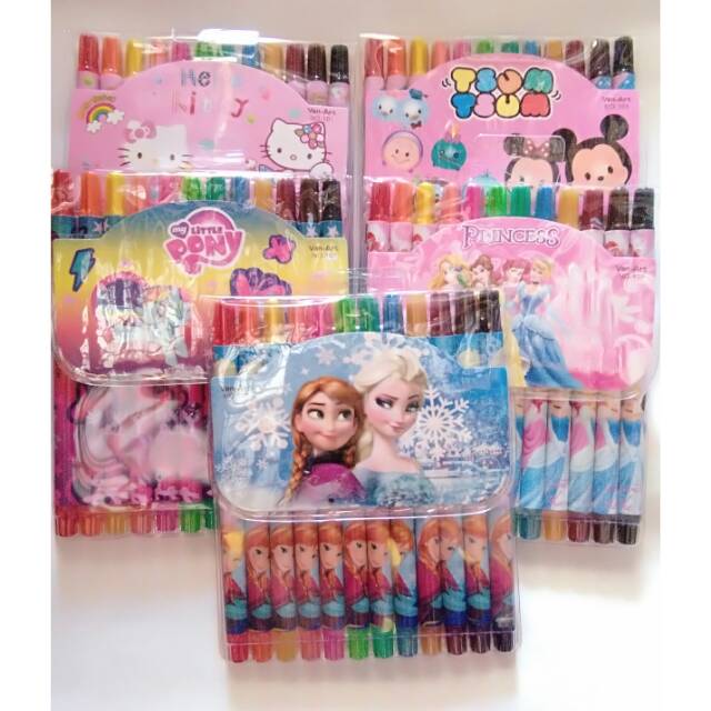 

Crayon putar isi 12 motif karakter