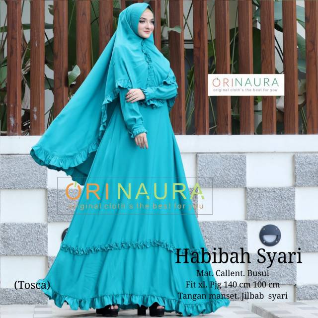 RHS ~ habibah syari gamis syari jumbo busui ori solo by naura
