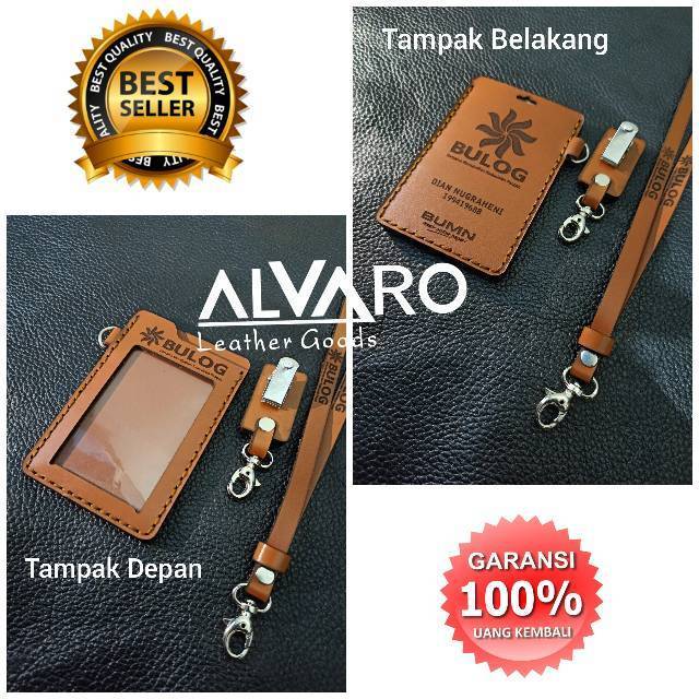 

⭐⭐⭐⭐⭐ NAME TAG HOLDER KULIT CUSTOM LOGO DAN NAMA, ID CARD HOLDER KULIT, GANTUNGAN ID CARD KULIT