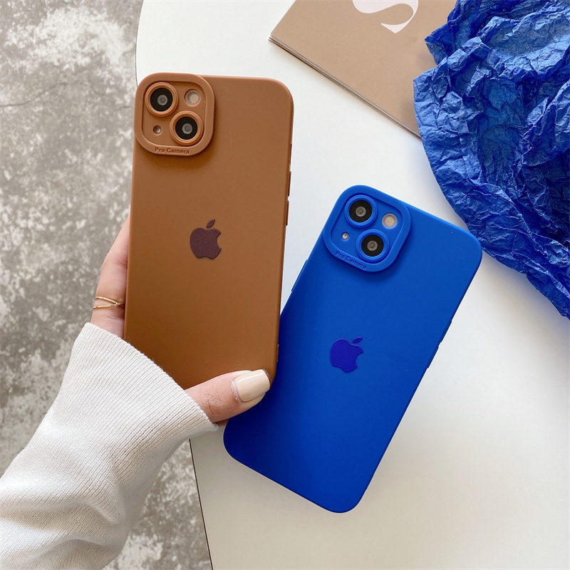 Soft Case Silikon Desain Logo Simpel Untuk Iphone 12 11 Pro Max X Xs Max Xr 7 8 Plus Se2020