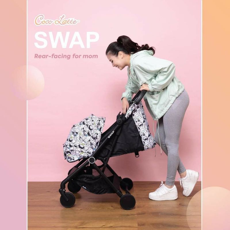 Stroller Kereta Dorong Bayi Reversible Compact Stroller Cocolatte Swap