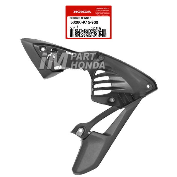 50280-K15-900 Shroud R Inner Sayap Tangki Dalam Kanan CB 150 R Old Lama 2012 - 2014