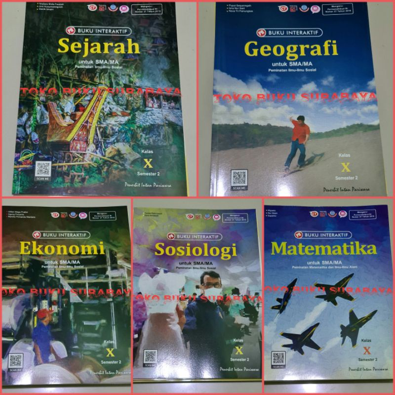 BUKU LKS / PR SMA KELAS X , 10 MAPEL IPS SEMESTER 2 INTAN PARIWARA