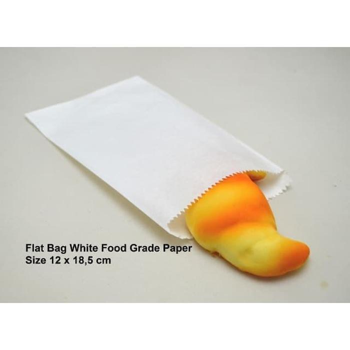

Paperbag Flat Putih 12x18 (XS) 100 pcs FX40/2012 Gorengan Kentang Fries
