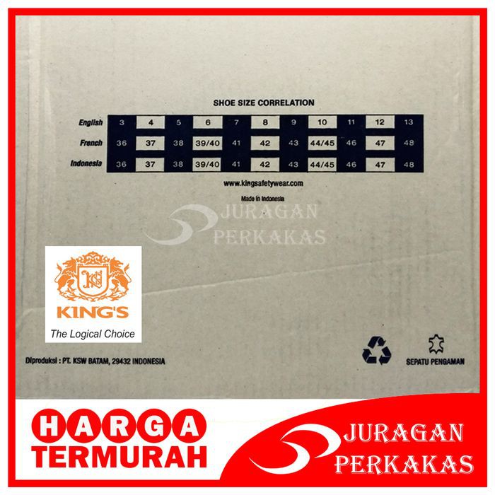 KING'S KWD 807 X Size 5 Sepatu Kerja Safety ASLI KINGS