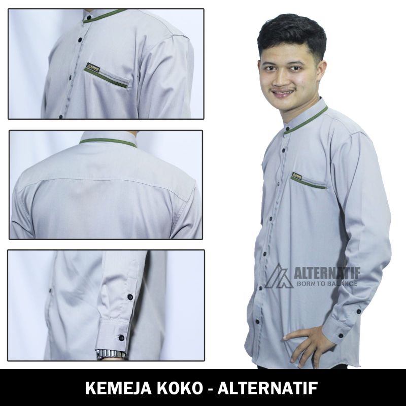 Baju Koko Dewasa Lengan Panjang Material Catton Toyobo fodu Adem Serap Keringat