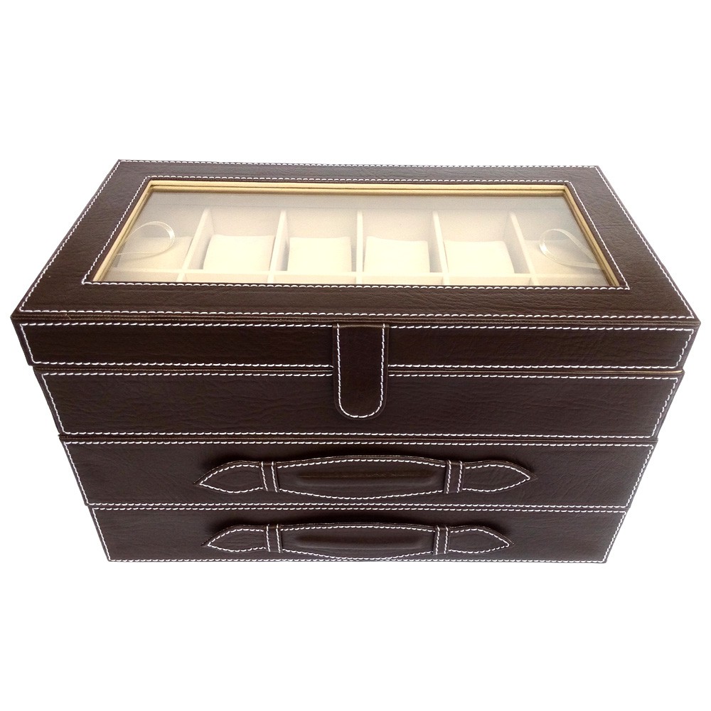 [Kualitas Super] Box  Tempat Kacamata 5 + Jam Tangan 12 + Cincin Aksesoris