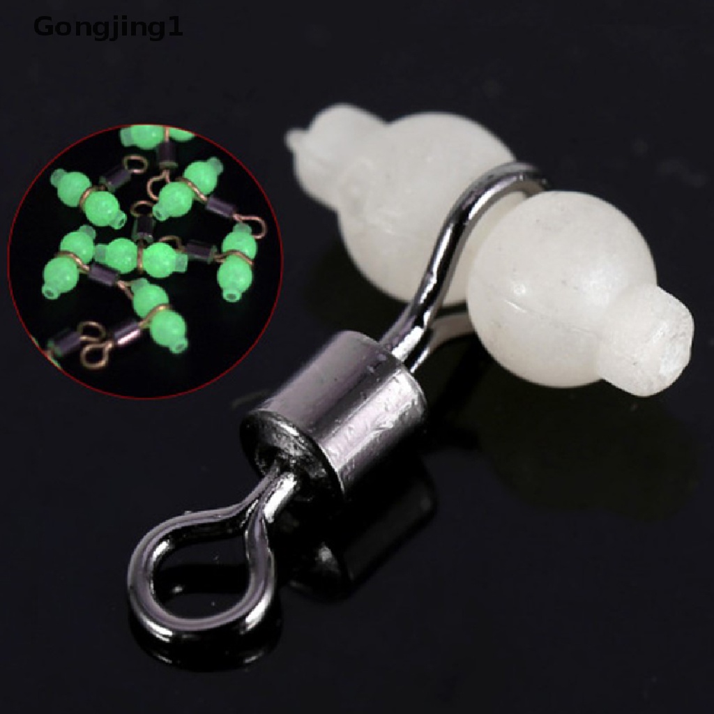 Gongjing1 10Pcs Konektor Swivel 3 Arah Bahan Tembaga Untuk Memancing Ikan Bass