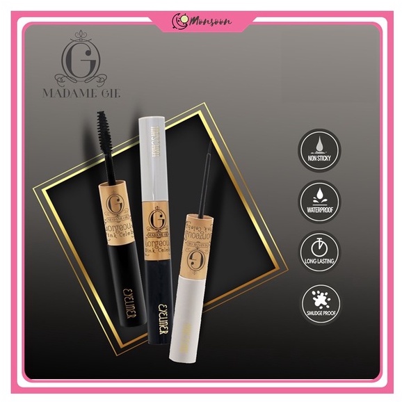 Monsoon - Madame Gie Gorgeus Wink Celebs Mascara Eyeliner 2 in 1 - MakeUp Waterproof