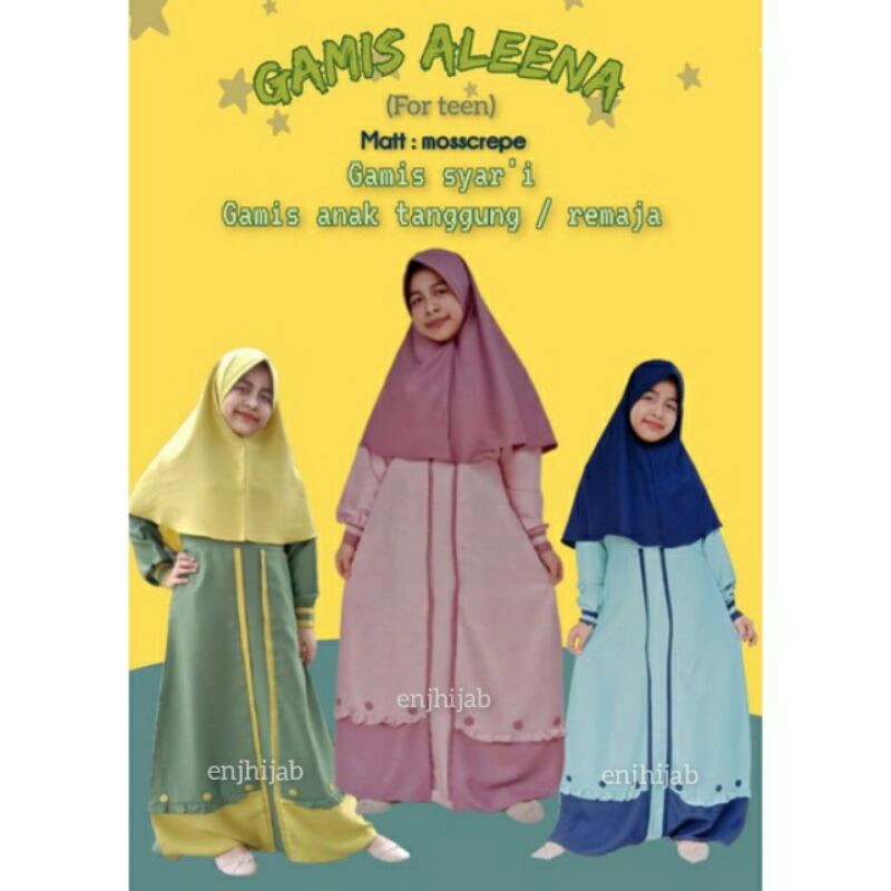 GAMIS set SYAR'I ALEENA DAILY UNTUK REMAJA TANGGUNG / ABG