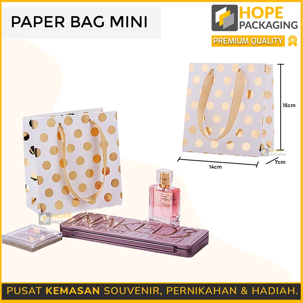 Paperbag Lucu Box Mini Polkadot Kotak hadiah