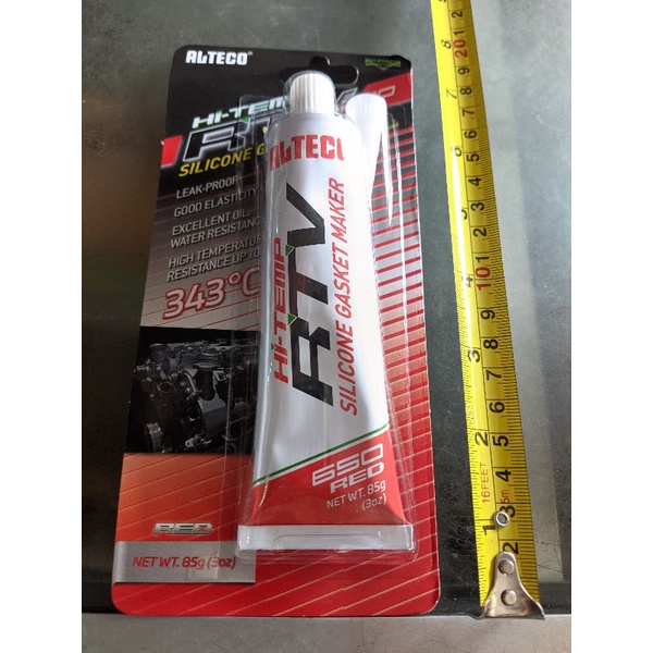 

Lem paking gasket tahan panas Hi temp RTV ALTECO silicone grey 85g 85gr 85gram sampai 350 drjt cel bkn lem tribon threebond super sealer (SB)