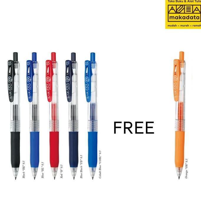 

Silahkan Order] BALLPOINT | BOLPEN | PULPEN ZEBRA SARASA 5PC FREE 1PC SARASA ORANGE