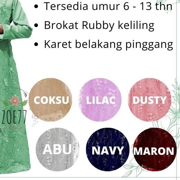✱ Zoe77 Jelita Kid Gamis Anak Perempuan remaja tanggung Brokat pesta tille rubby mewah murah usia 6 