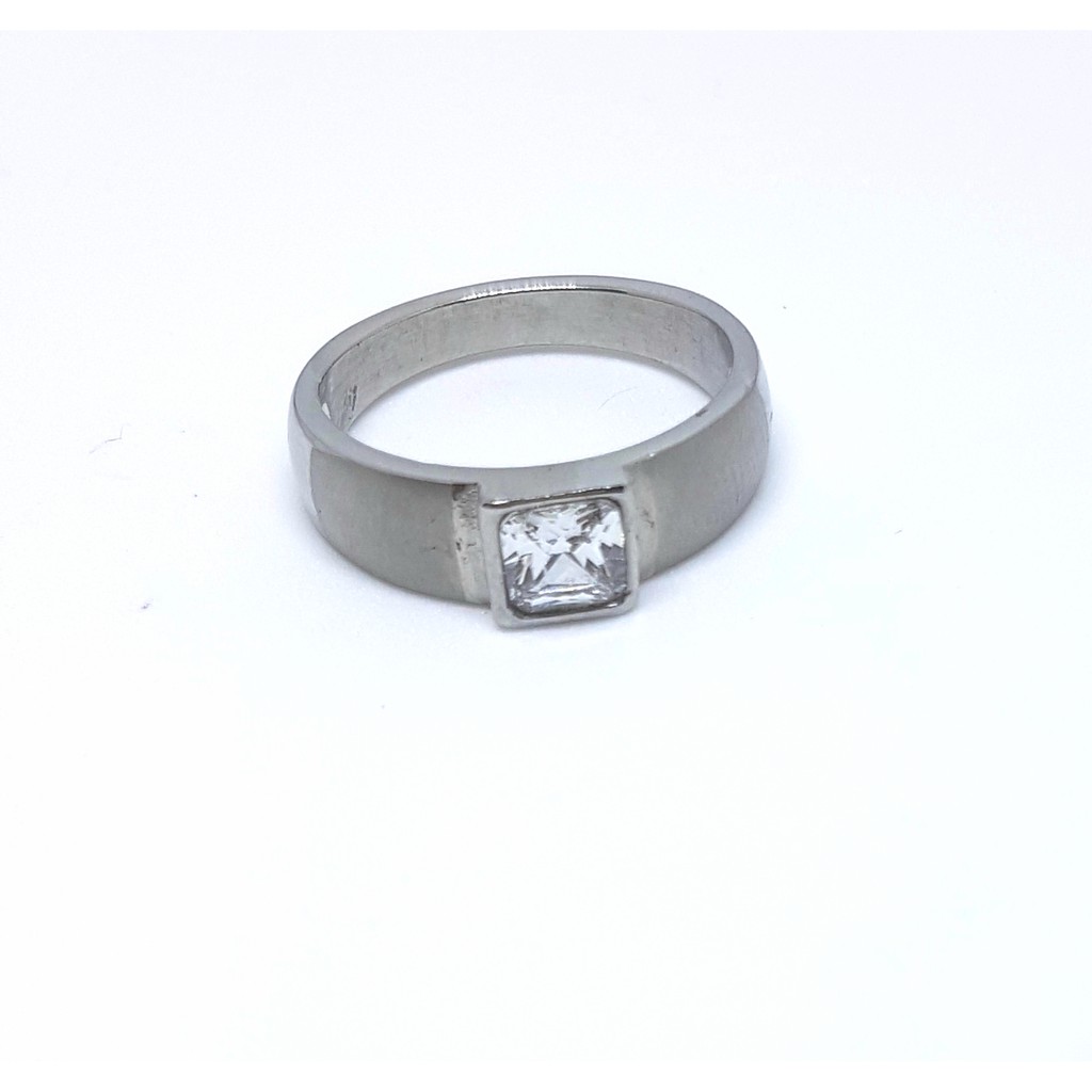 Cincin Permata Titanium BERKILAU SEKALI Anti Karat Selamanya PGM CT45