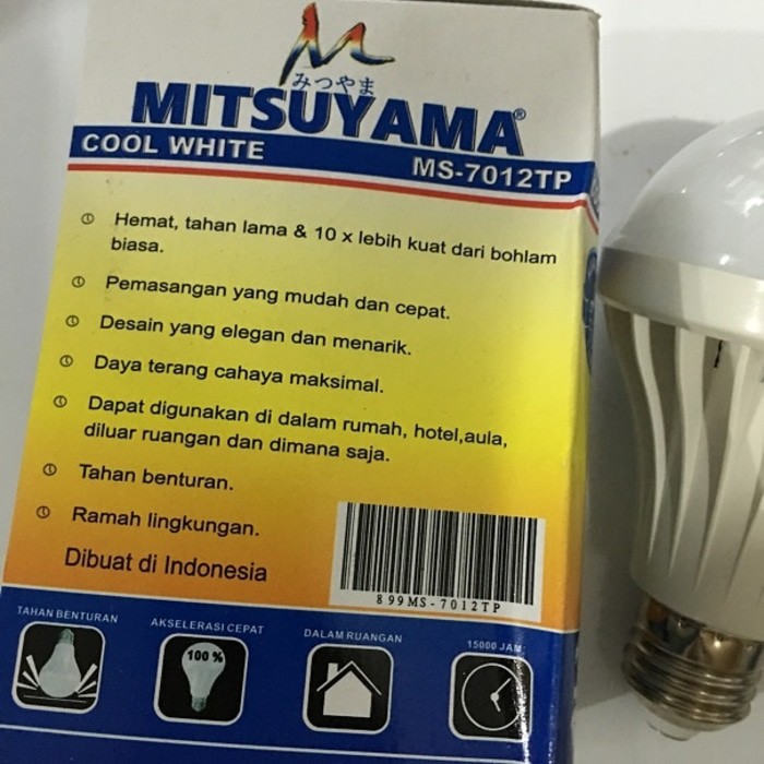 Lampu LED 12W Terang Berkualitas 80% Lebih Hemat Listrik MS7012T