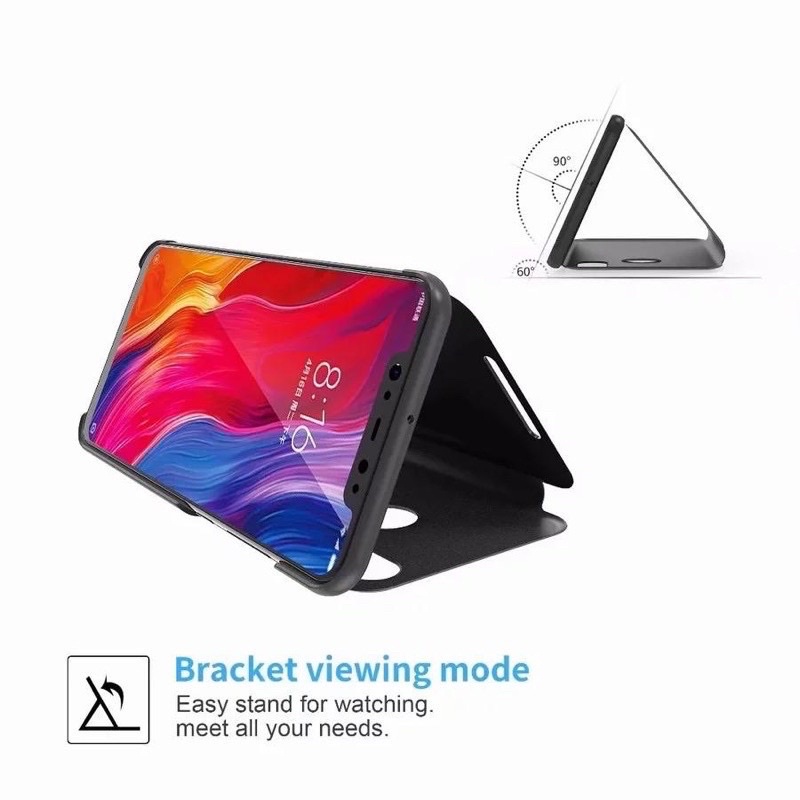 SAMSUNG GALAXY M02 M02S M20 M21 M30 M30S M31 M51 M62 F62 Flip Smart Mirror Clear Case Standing Cover