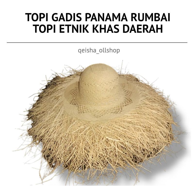 TOPI JERAMI TOPI GADIS PANAMA RUMBAI TOPI ETNIK