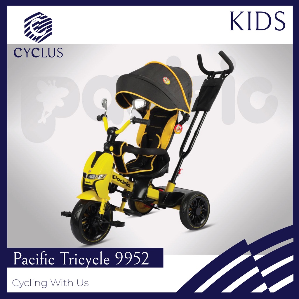 Sepeda Anak Roda Tiga Tricycle Pacific 9952 Rotating Seat