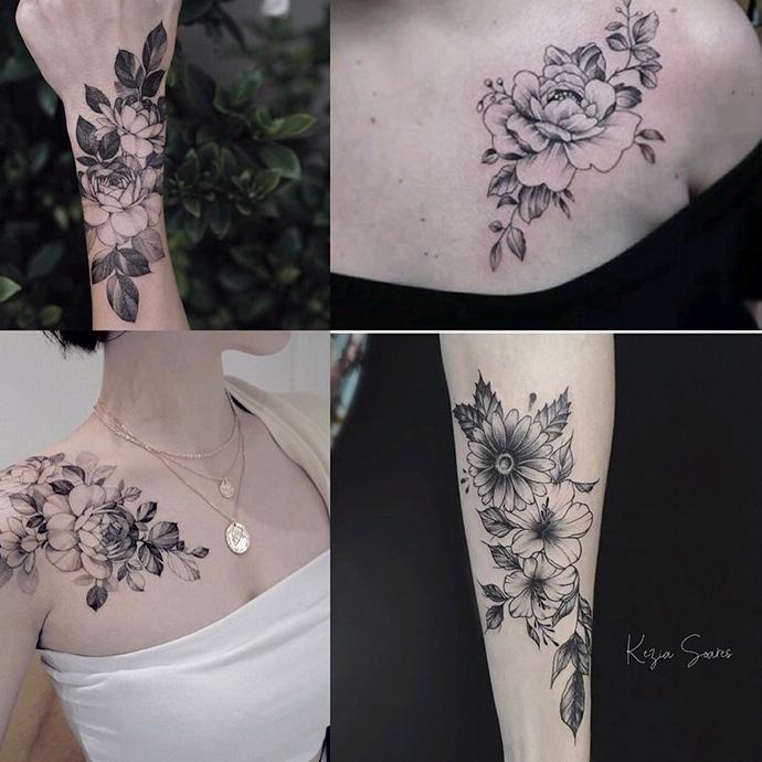 ❤[PROMO ⚡PECIAL]❤ tatto temporer bunga Ular /  Snake Temporary Tatto flower | Stiker Tatto temporer 