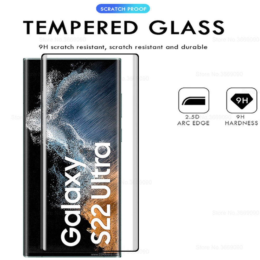 Pelindung Layar Tempered Glass 9d Lengkung Untuk Samsung Galaxy S22 / S22