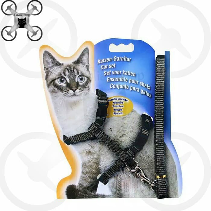 Harness Kucing Tali Tuntun H Polos Anjing Cat Dog Musang Harnes Pet High Quality