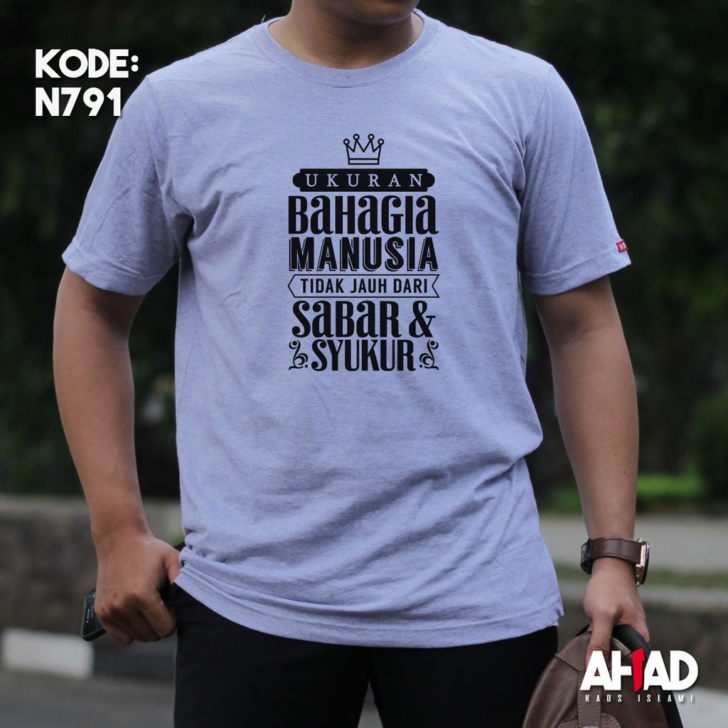 Kaos Ukuran Bahagia Manusia N791