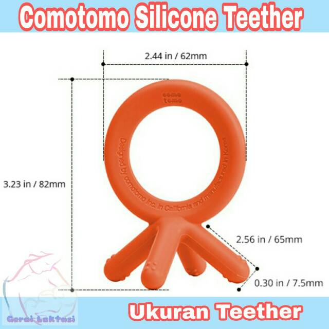 COMOTOMO SILICONE TEETHER BLUE ORANGE