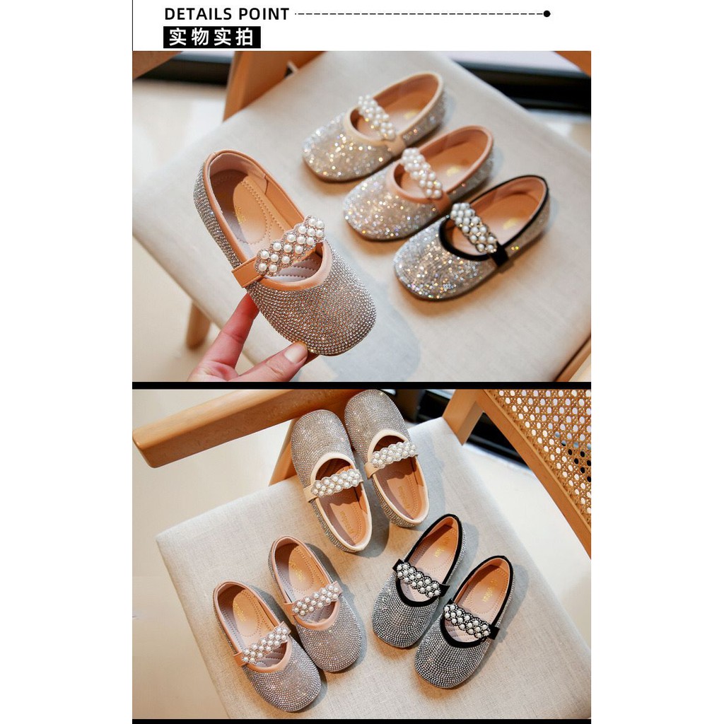 (LOLI-JKT) SP-M55 FLAT SHOES ANAK CEWEK IMPORT FULL BLINK DIAMOND 21-36