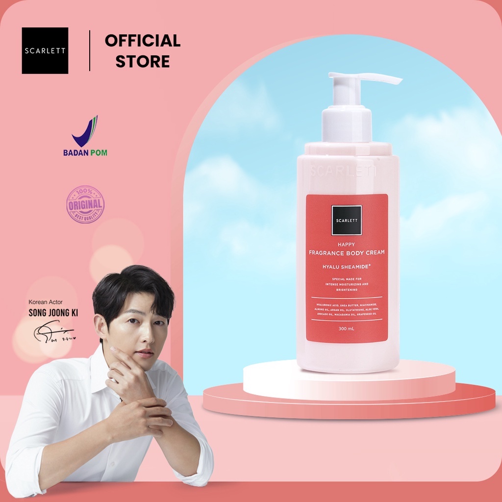 ❤️ Pamelo ❤️ Scarlett Whitening BPOM SALE 100% RESMI ORIGINAL SCARLET SCARLETT BY FELICYA ANGELISTA-Body Cream HAPPY