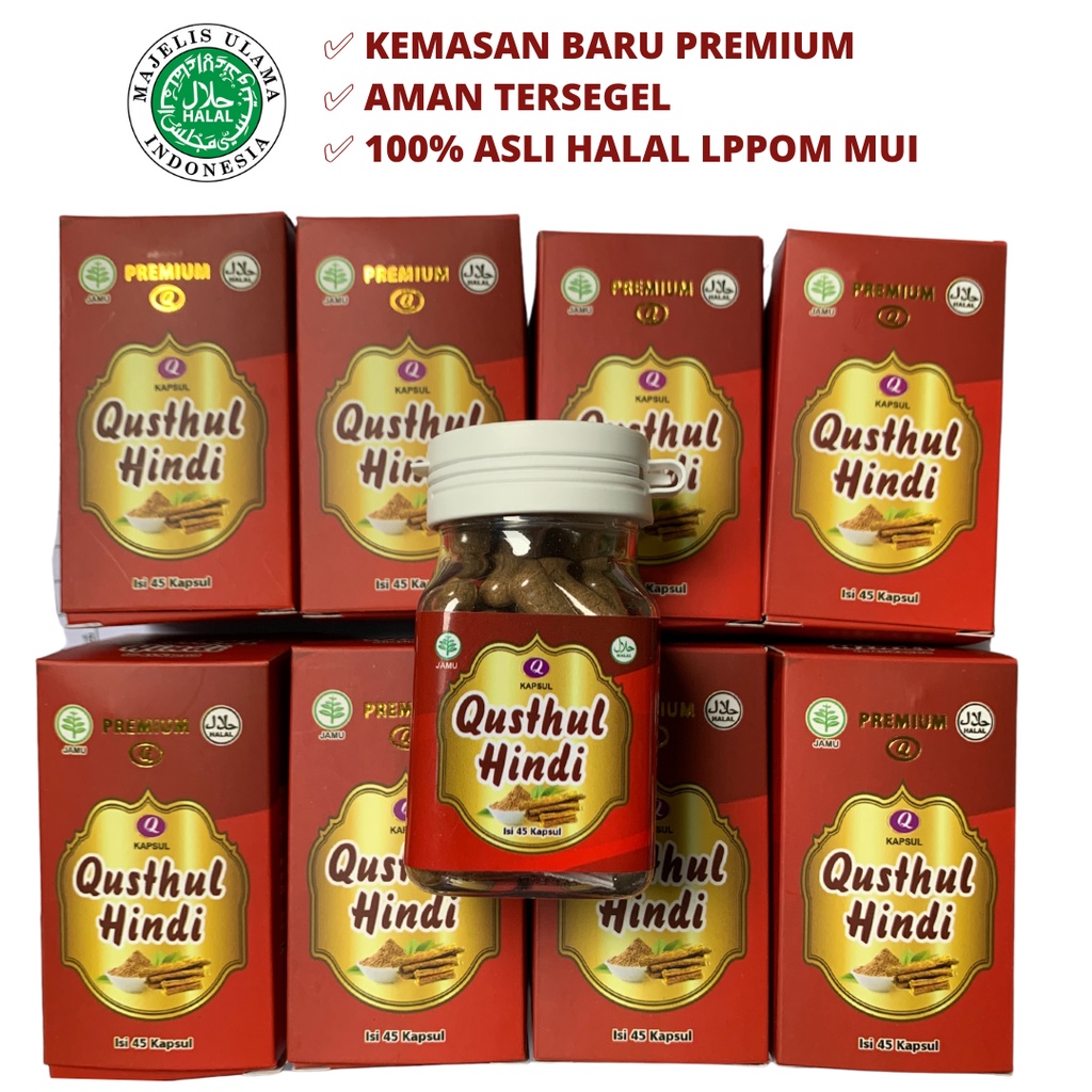 QUSTHUL HINDI Ustadz Adi Hidayat Khustul Qhustul Kustul Qustul Qust Hindi Obat Herbal Pernafasan C19-45 KAPSUL / BOTOL