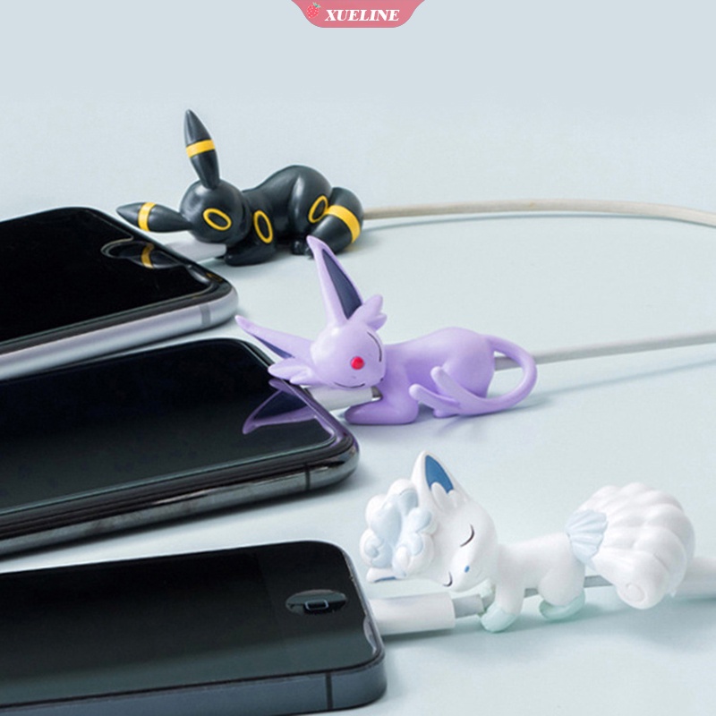 Pelindung Kabel Charger USB Bentuk Anime Pokemon Pikachu Untuk iPhone
