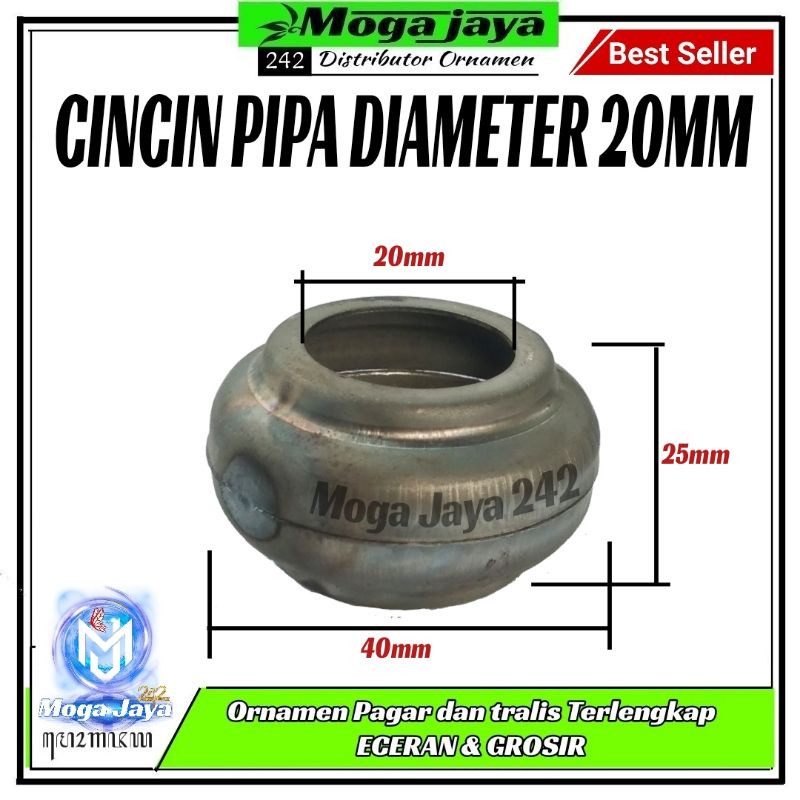 cincin pipa besi ornamen tralis pintu pagar