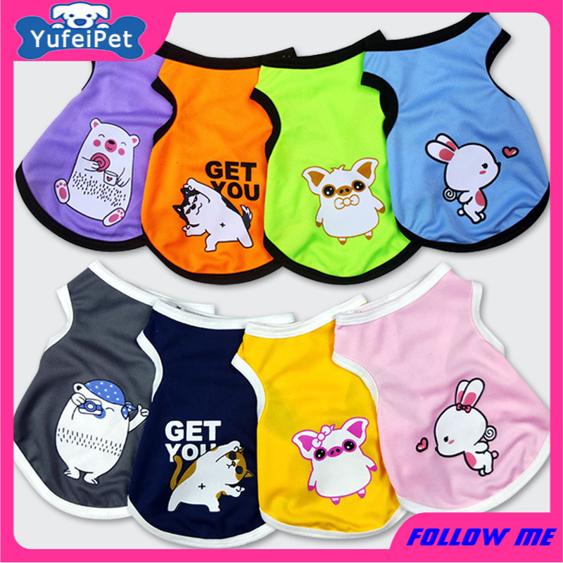 ★〓YUFeiPet〓★New Summer Pet Clothes Teddy Bomei Kitten Breathable Dog Vest Small and Medium-sized Dog Clothing Supplies