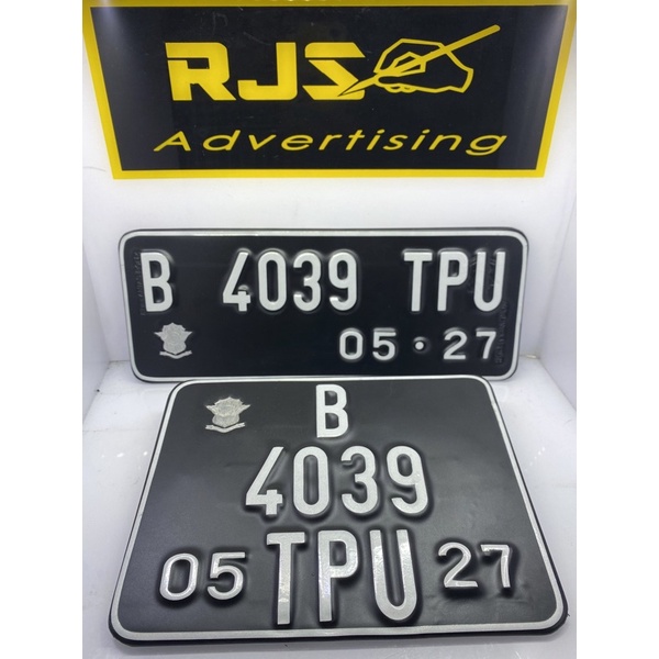 plat motor custom vespa belakang KOTAK