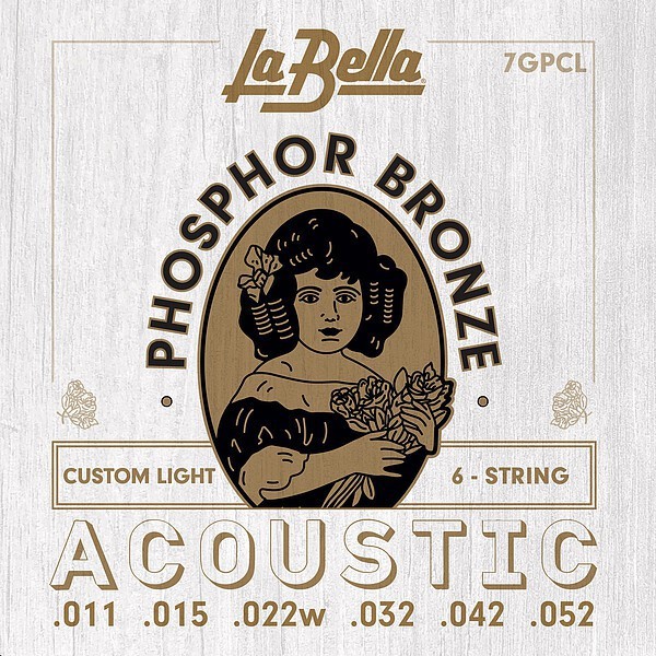 La Bella 7GPCL 11-52 Phosphor Bronze Acoustic String Senar Gitar