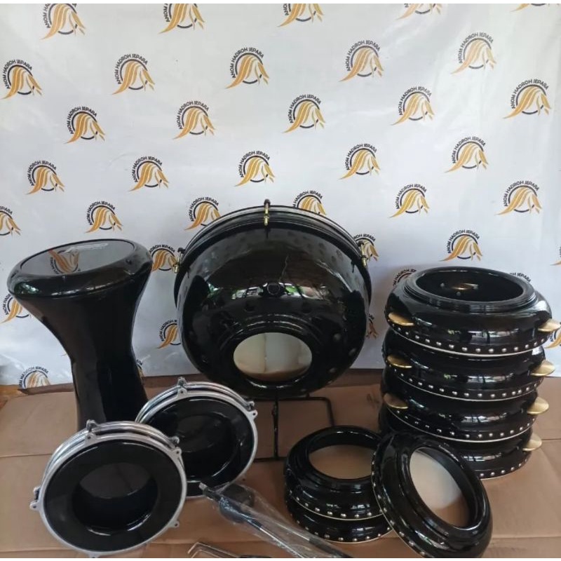 Alat hadroh full set Polos Asli Jepara