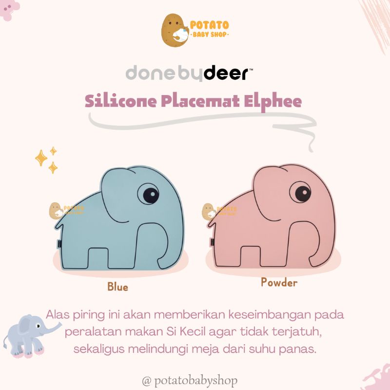 Done By Deer Silicone Placemat Elphee - Alas Makan Anak