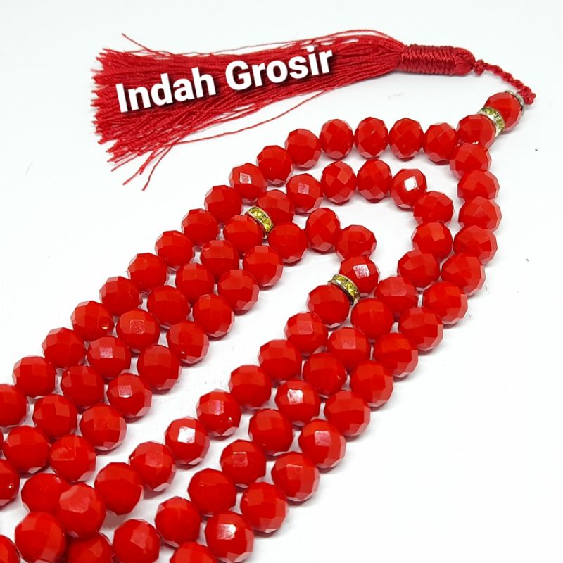 Tasbih marjan kristal 99butir 9mm Natural