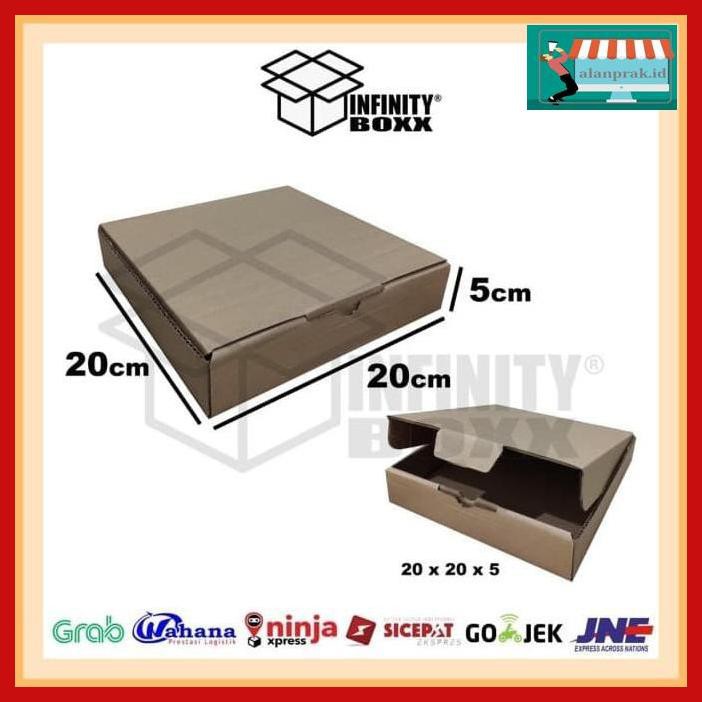 

4Rsd65E- Kotak Kardus Pizza Box Die Cut Ukuran 20X20X5 Ty6Rt65-