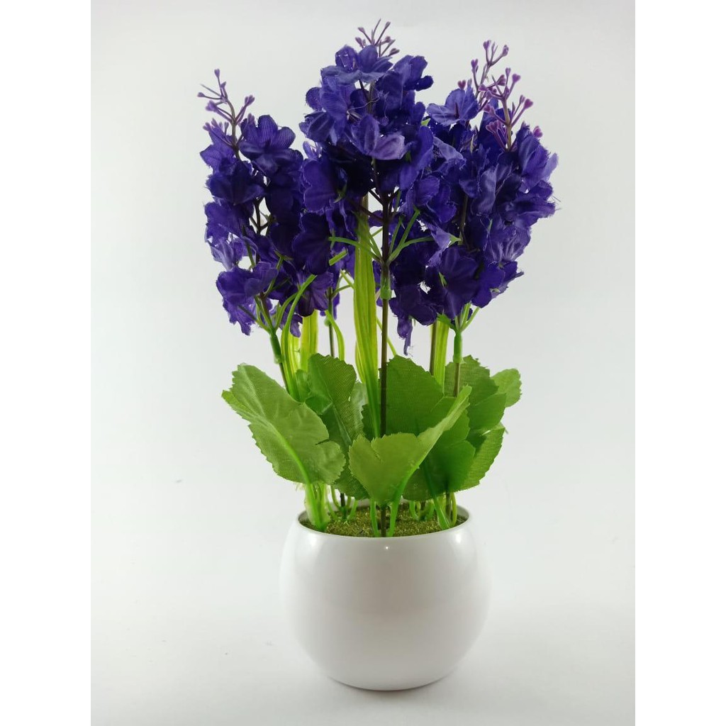 COD BUNGA PLASTIK BUNGA PAJANGAN IMITASI BUNGA ARTIFISIAL BUNGA LAVENDER TANAMAN HIAS PLASTIK BP8834-UNGU TUA BK