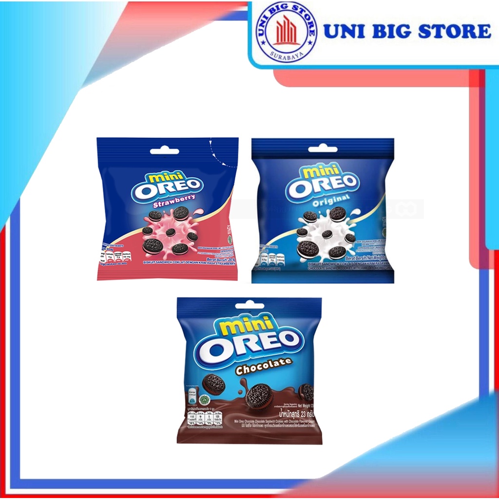 

Mini Oreo Biskuit Sandwich Original Chocolate Strawberry 20.4 gr