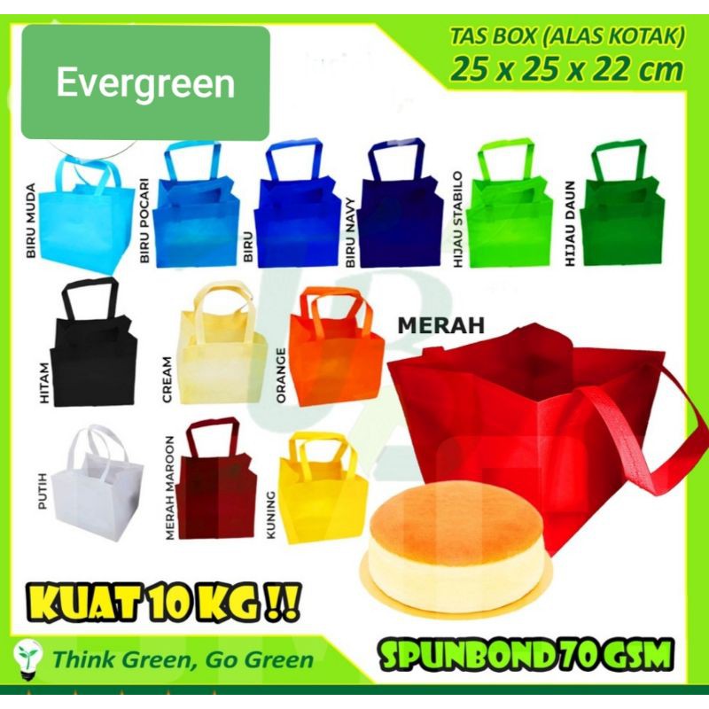 

Tas Kain Spunbond HLS Box nasi 25x25 / Tas Kain Goodiebag