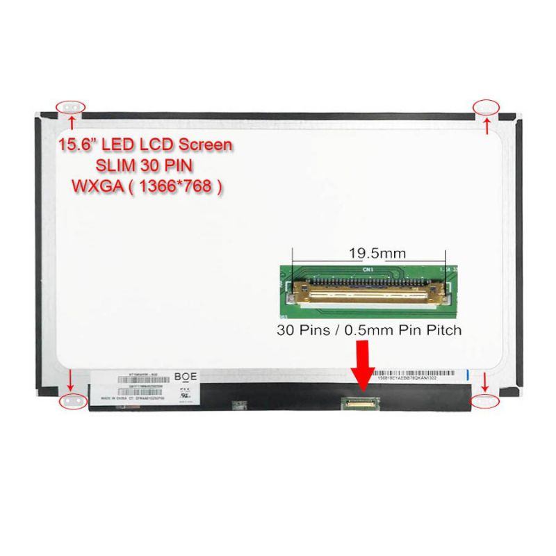 Led Laptop 15.6 Slim 30 Pin