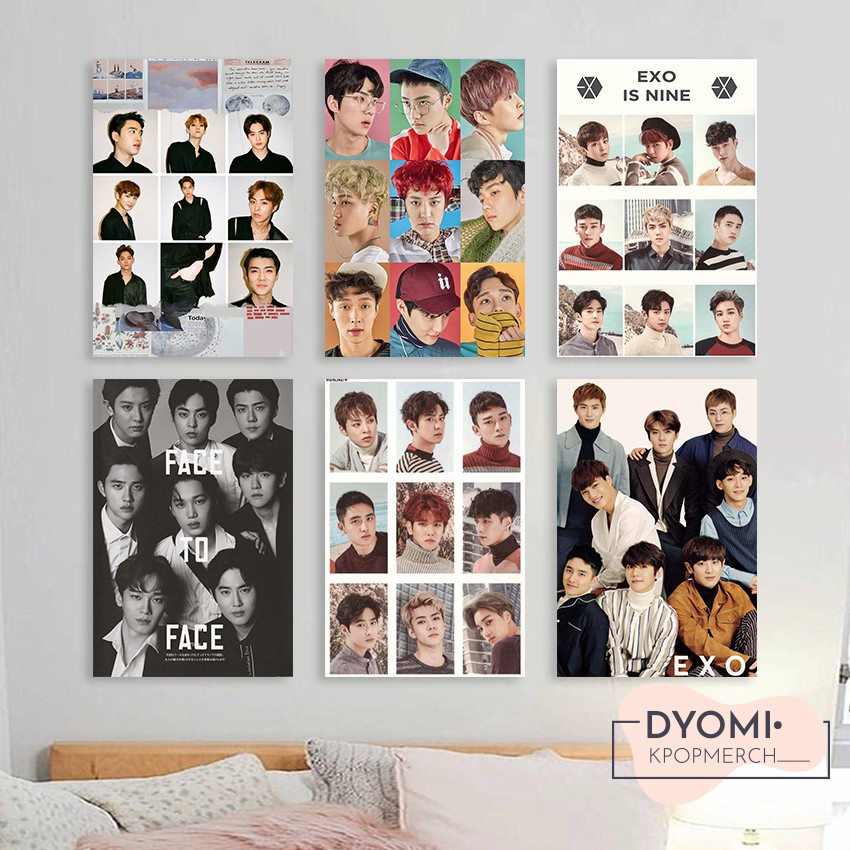 POSTER KAYU EXO, HIASAN DINDING KPOP, POSTER KAYU KPOP, DEKORASI RUANGAN EXO, DEKORASI KAMAR KPOP