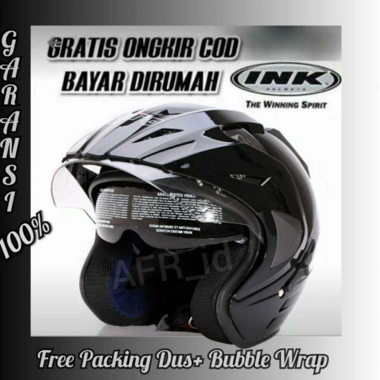 MRT.15Jl22ј | Helm INK Super Double Dobel Visor Helem Topi 2 kaca Murah Dewasa SNI