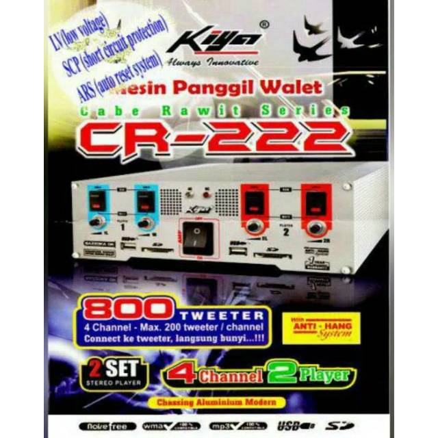 Ampli Walet Kiya CR 222 Amplifier Walet